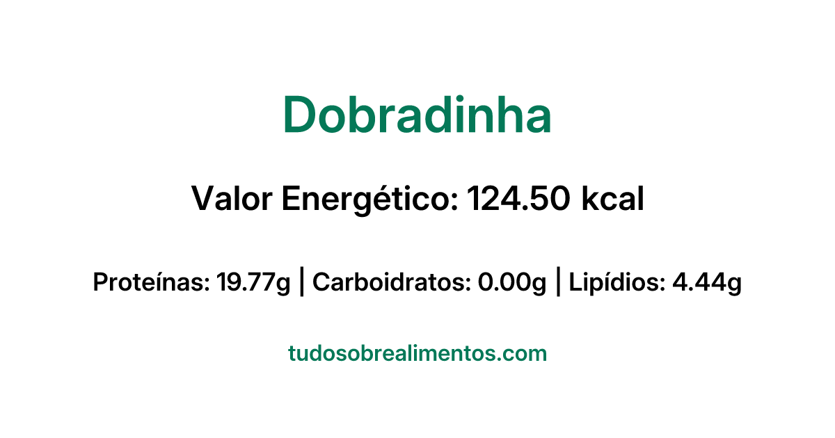 Informações Nutricionais: Dobradinha