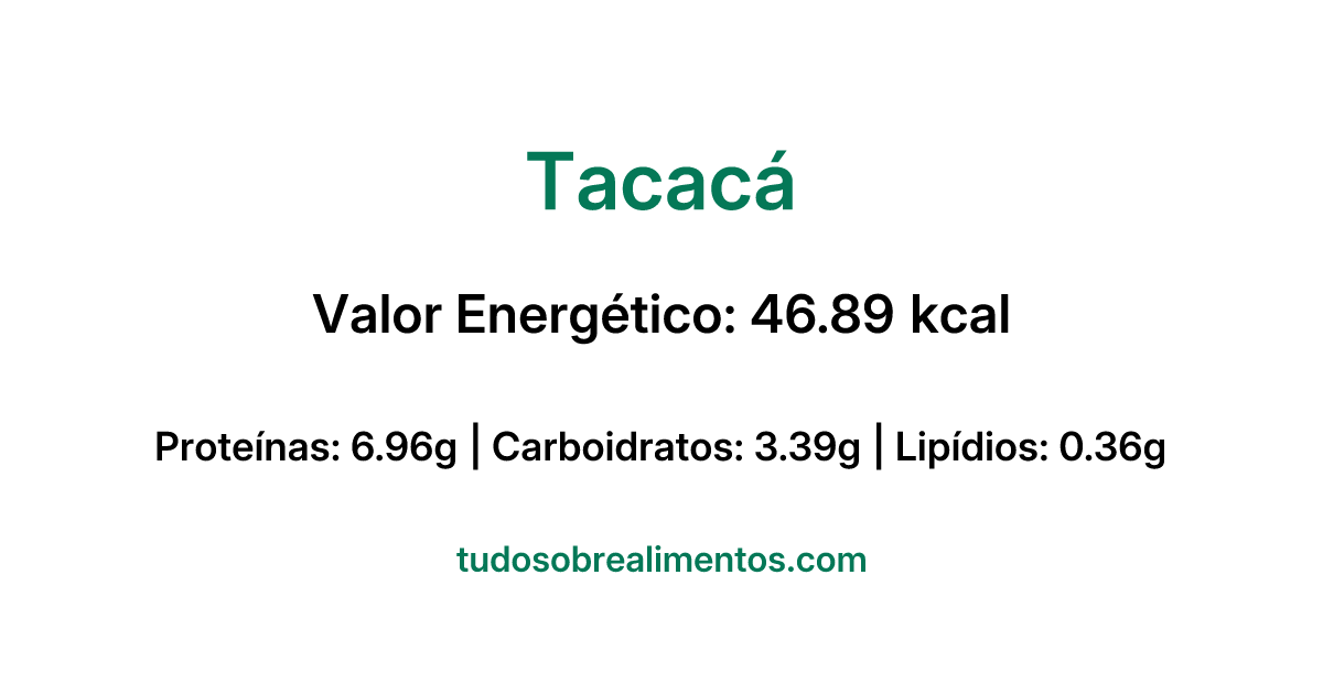 Informações Nutricionais: Tacacá